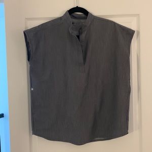 FIGS XS Graphite Scrub Top - Rafaela